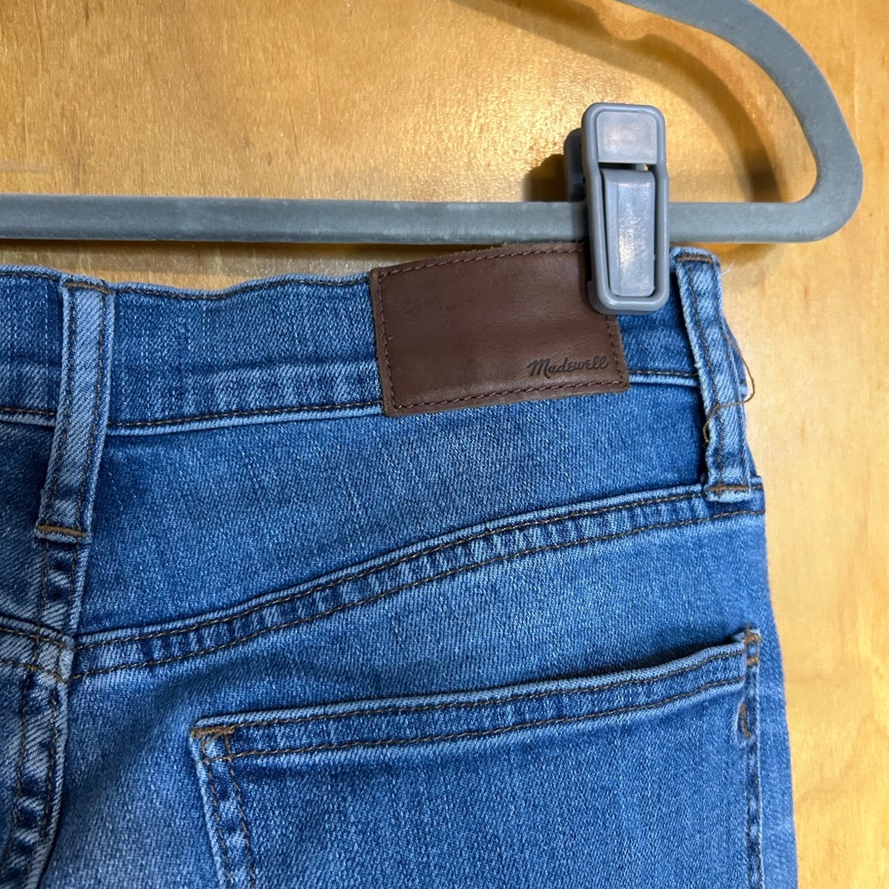 Madewell High Rise Ripped Blue Jeans - Picture 7 of 9